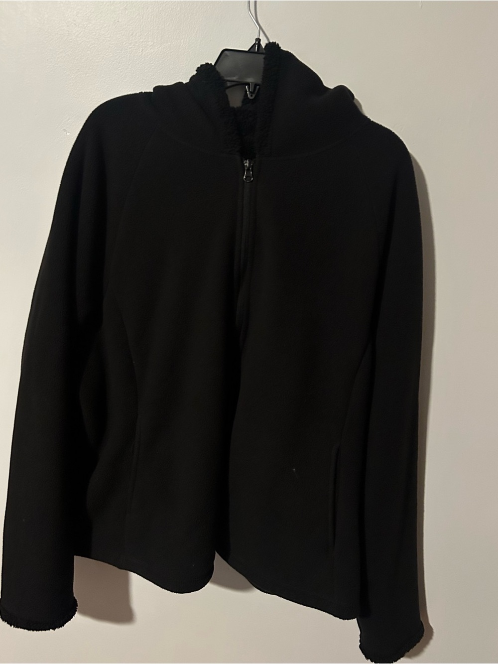 Faded Glory Black Women’s Zip-Front Bomber Jacket